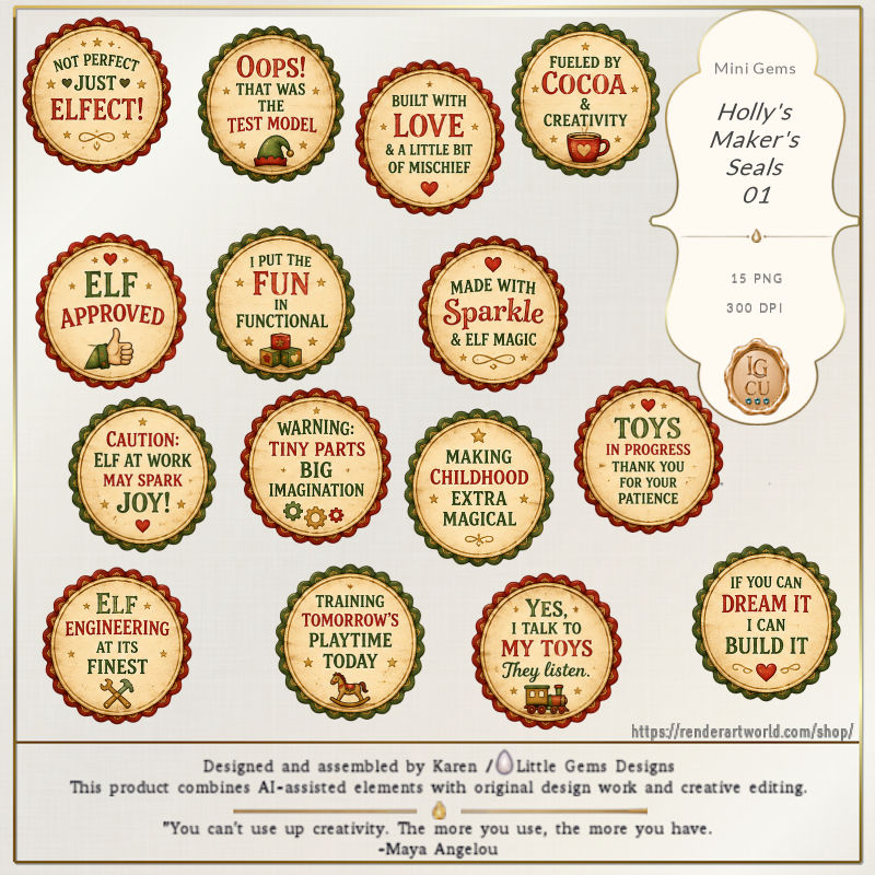 (image for) Mini Gems | CU | Holly | Holly's Maker's Seals 01